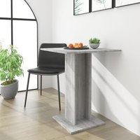 Berkfield Home Bistro Table Grey Sonoma 60x60x75 cm Engineered Wood | Size: 60 x 60 x 75 cm