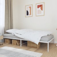 Berkfield Home Metal Bed Frame White 100x200 cm