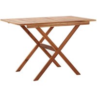 Berkfield Home Garden Table 110x67x74 cm Solid Acacia Wood in Brown | Size: 110 x 67 x 74 cm