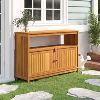 Berkfield Home Garden Console Table 110x35x75 cm Solid Wood Acacia in Brown | Size: 110 x 35 x 75 cm
