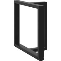 Berkfield Home Dining Table Legs T-Shaped 2 pcs Black 80x35x(72-73) cm Steel