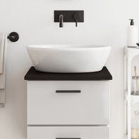 Bathroom Countertop Dark 40x50x2 cm Treated Solid Wood Grey x 50 x 2 cm