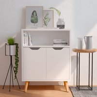 Berkfield Home Sideboard High Gloss White 60x30x72 cm Engineered Wood | Size: 60 x 30 x 72 cm