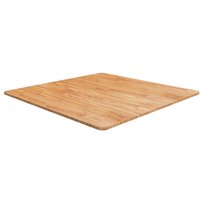 Berkfield Home Square Table Top Light Brown 90x90x1.5cm Treated Solid Wood Oak | Size: 90x90x1.5 cm