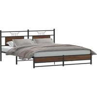 Bed Frame without Mattress Oak 160x200 cm Engineered Wood
