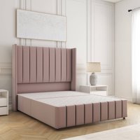 Zoe Divan Bed Plush Velvet 54" Headboard & No Mattress No Drawers Double
