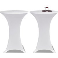 Berkfield Home Standing Table Cover √ò80cm White Stretch 2 pcs