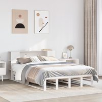 Berkfield Home Bookcase Bed without Mattress White 135x190 cm Double Solid Wood
