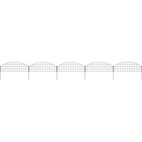 Berkfield Home Arched Garden Fence Set 77.3x26 cm Green