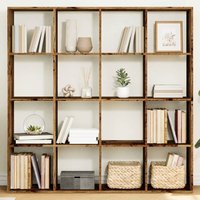 Berkfield Home Book Cabinet Old Wood 137.5x29x137.5 cm Engineered Wood in Brown