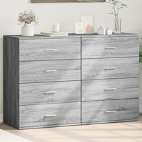 Berkfield Home Sideboards 2 pcs Grey Sonoma 60x39x80 cm Engineered Wood | Size: 60 x 39 x 80 cm