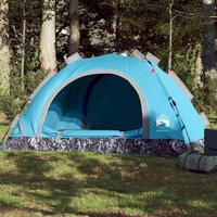 Berkfield Home Camping Tent 4-Person Blue Quick Release