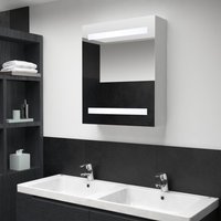 Berkfield Home LED Bathroom Mirror Cabinet 50x13.5x60 cm in White