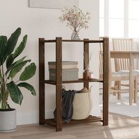 Berkfield Home 3-Tier Storage Rack Brown 60x38x90 cm Solid Wood Pine | Size: 60 x 38 x 90 cm