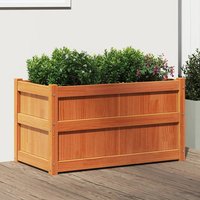 Berkfield Home Garden Planter Wax Brown 90x50x50 cm Solid Wood Pine | Size: 90 x 50 x 50 cm