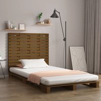 Berkfield Home Wall Headboard Honey Brown 146x3x91.5 cm Solid Wood Pine