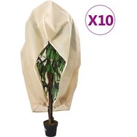 Berkfield Home Plant Fleece Covers with Zip 10 pcs 70 g/m² 3.93x3 m in Beige