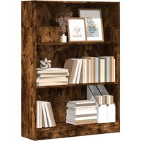 Berkfield Home Bookcase Smoked Oak 80x24x109 cm Engineered Wood in Brown | Size: 80 x 24 x 109 cm