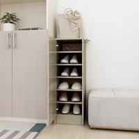 Berkfield Home Shoe Cabinet Sonoma Oak 32x35x92 cm Engineered Wood in Brown | Size: 32 x 35 x 92 cm