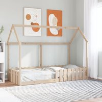 House Bed Frame without Mattress 90x190 cm Single Solid Wood Pine