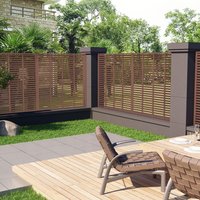 Berkfield Home Louver Fence WPC 180x180 cm Brown