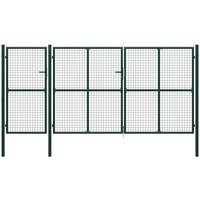Berkfield Home Garden Gate Steel 400x150 cm Green