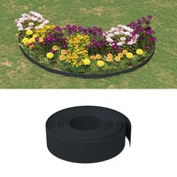 Berkfield Home Garden Edging Black 10 m 15 cm Polyethylene