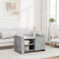 Berkfield Home Coffee Table Concrete Grey 80x50x50 cm Engineered Wood | Size: 80 x 50 x 50 cm