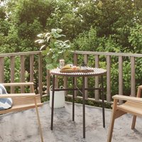 Berkfield Home Tea Table Brown 45 cm Poly Rattan