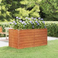 Berkfield Home Garden Raised Bed Rusty 160x80x77 cm Corten Steel in Brown | Size: 160 x 80 x 77 cm