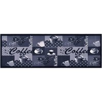 Berkfield Home Kitchen Carpet Washable Coffee Blue 60x300 cm