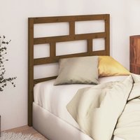 Berkfield Home Bed Headboard Honey Brown 81x4x100 cm Solid Wood Pine | Size: 81 x 4 x 100 cm