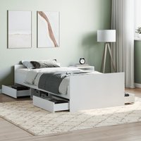 Berkfield Home Bed Frame with Headboard & Footboard White 90x190 cm Single