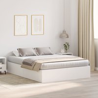 Bed Frame MDF Standard Double Storage Bed Rectangular
