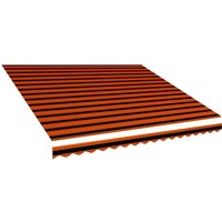 Berkfield Home Awning Top Sunshade Canvas Orange & Brown 450x300 cm