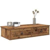 Wall Shelf Drawers Old Wood 80x31x17 cm Engineered Wood x 31 x 17 cm