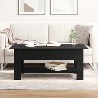 Berkfield Home Coffee Table in Black Oak, 102x55x42 cm, Made from Engineered Wood | Size: 102 x 55 x 42 cm