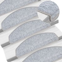 Stair Mats 10 pcs 65x24x4 cm Light Grey