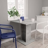 Berkfield Home Dining Table Concrete Grey 80x80x75 cm Engineered Wood | Size: 80 x 80 x 75 cm
