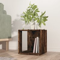 Berkfield Home Side Table Smoked Oak 33x33x34.5 cm Engineered Wood in Brown