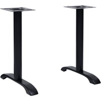 Berkfield Home Bistro Table Legs 2 pcs Black 61x8x72 cm Cast Iron | Size: 61 x 8 x 72 cm