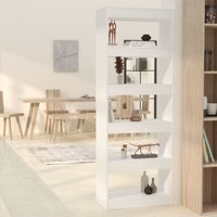 Berkfield Home Book Cabinet/Room Divider White 60x30x166 cm Engineered Wood | Size: 60 x 30 x 166 cm