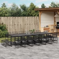 17 Piece Garden Dining Set Poly Rattan