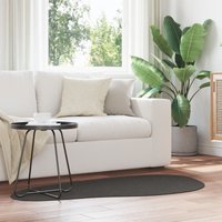 Rug HUARTE Short Pile Soft & Washable Anthracite 80x150 cm
