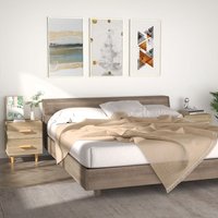 Berkfield Home Bed Cabinets 2 pcs Sonoma Oak 40x35x47.5 cm in Brown