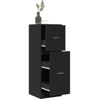 Berkfield Home Apothecary Cabinet Black 40x41x118 cm Engineered Wood | Size: 40 x 41 x 118 cm