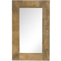 Berkfield Home Mirror Solid Mango Wood 50x80 cm in Brown