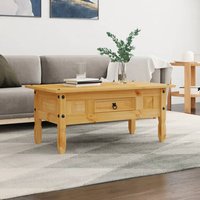 Berkfield Home Coffee Table Mexican Pine Corona Range 100x55x45 cm in Brown | Size: 100 x 55 x 45 cm