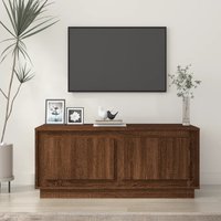 Berkfield Home Coffee Table Brown Oak 102x50x44 cm Engineered Wood | Size: 102 x 50 x 44 cm