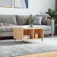 Berkfield Home Coffee Table Sonoma Oak 60x50x36.5 cm Engineered Wood in Brown